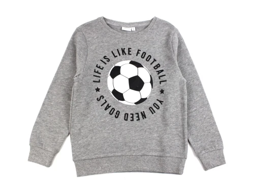 Name It grey melange fodbold sweatshirt